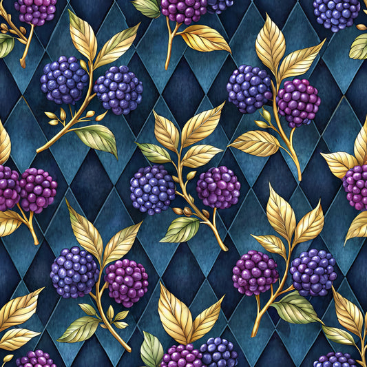 Blackberry Gingham Pattern 11 Quilting Cotton Fabric