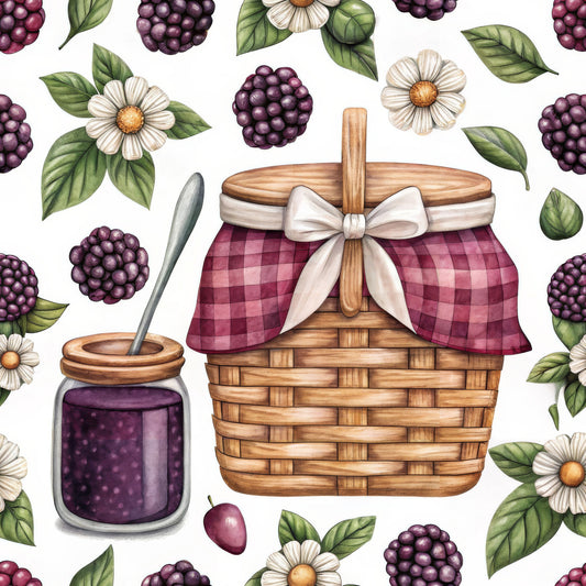Blackberry Gingham Pattern 8 Quilting Cotton Fabric