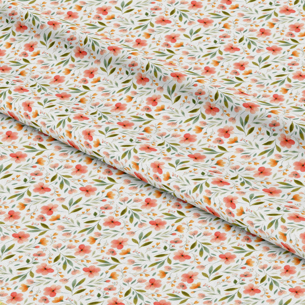 Bloom Time Blooms White Quilting Cotton Fabric