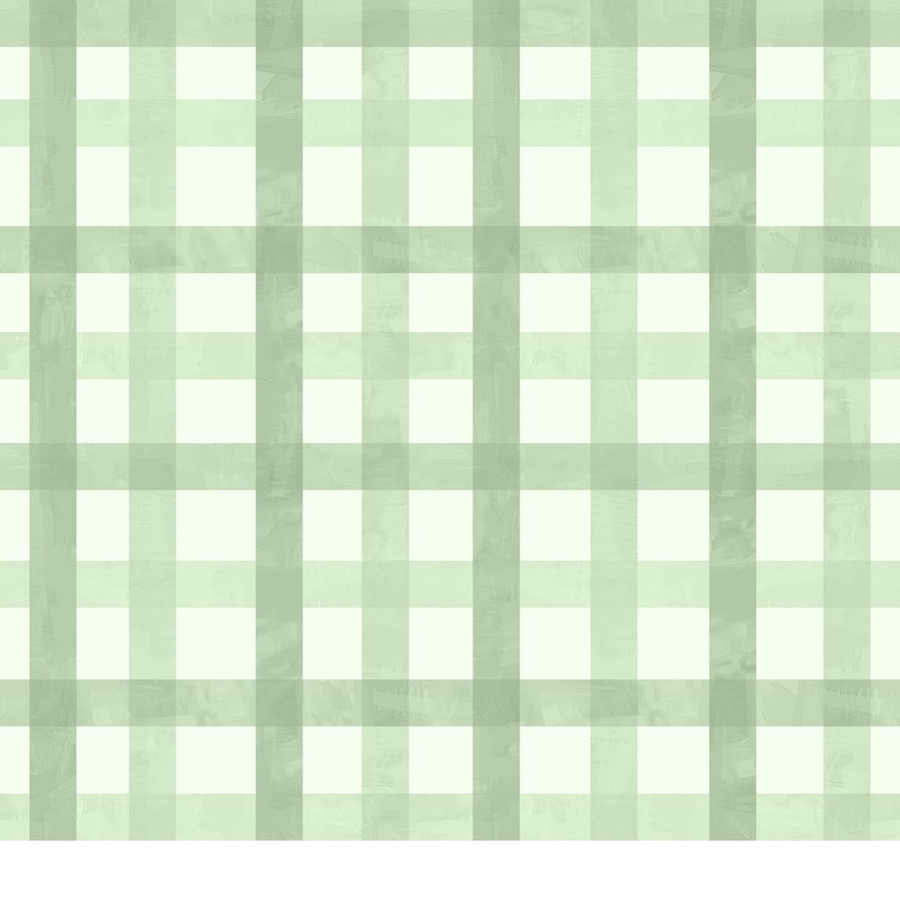 Green and white checkered gingham pattern.