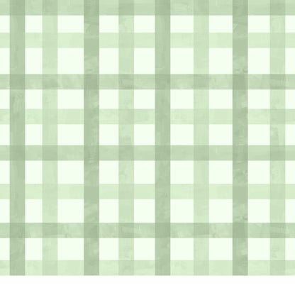 Green and white checkered gingham pattern.