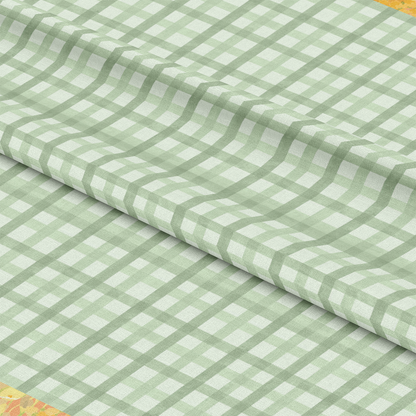 Bloom Time Blush Green Check Quilting Cotton Fabric