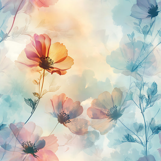 Blossom Mist Delight Pattern 18 Quilting Cotton Fabric