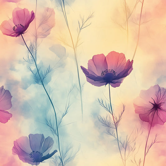 Blossom Mist Delight Pattern 6 Quilting Cotton Fabric