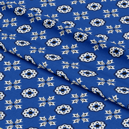 Blue Bandana Pattern 11 Quilting Cotton Fabric