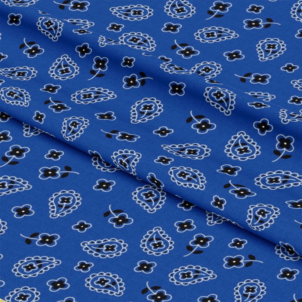 Blue Bandana Pattern 3 Quilting Cotton Fabric