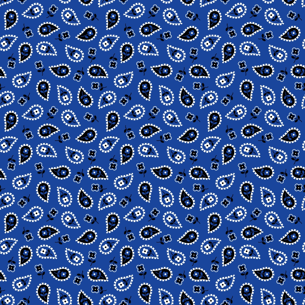 Blue Rag Pattern Blue Bandana Pattern 6 Quilting Cotton Fabric – FabricMegaStore.com