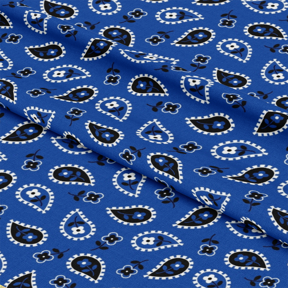 Blue Bandana Pattern 6 Quilting Cotton Fabric