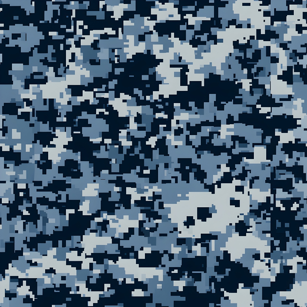 Blue Military Camouflage Pattern 2 Quilting Cotton Fabric ...