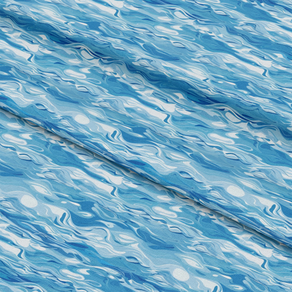 Blue Water Pattern 4 Quilting Cotton Fabric