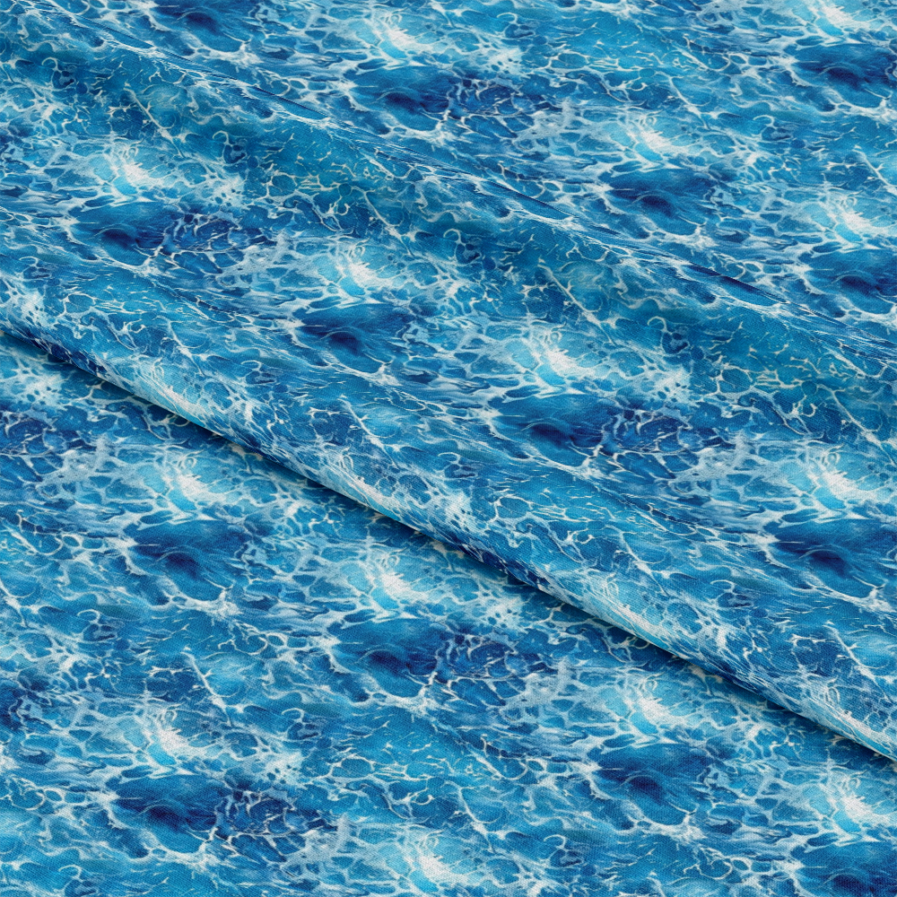 Blue Water Pattern 6 Quilting Cotton Fabric