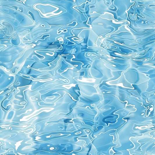 Abstract pattern of light blue and white swirls resembling water ripples and reflections.