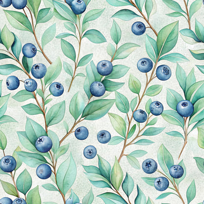 Blueberry Garden Pattern 2 Quilting Cotton Fabric