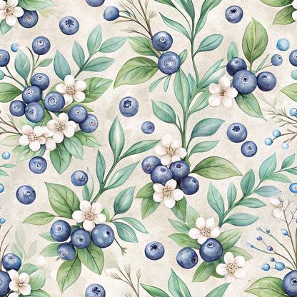 Blueberry Garden Pattern 5 Quilting Cotton Fabric