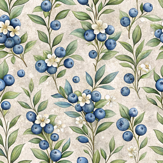 Blueberry Garden Pattern 6 Quilting Cotton Fabric