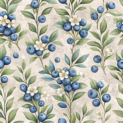 Blueberry Garden Pattern 6 Quilting Cotton Fabric