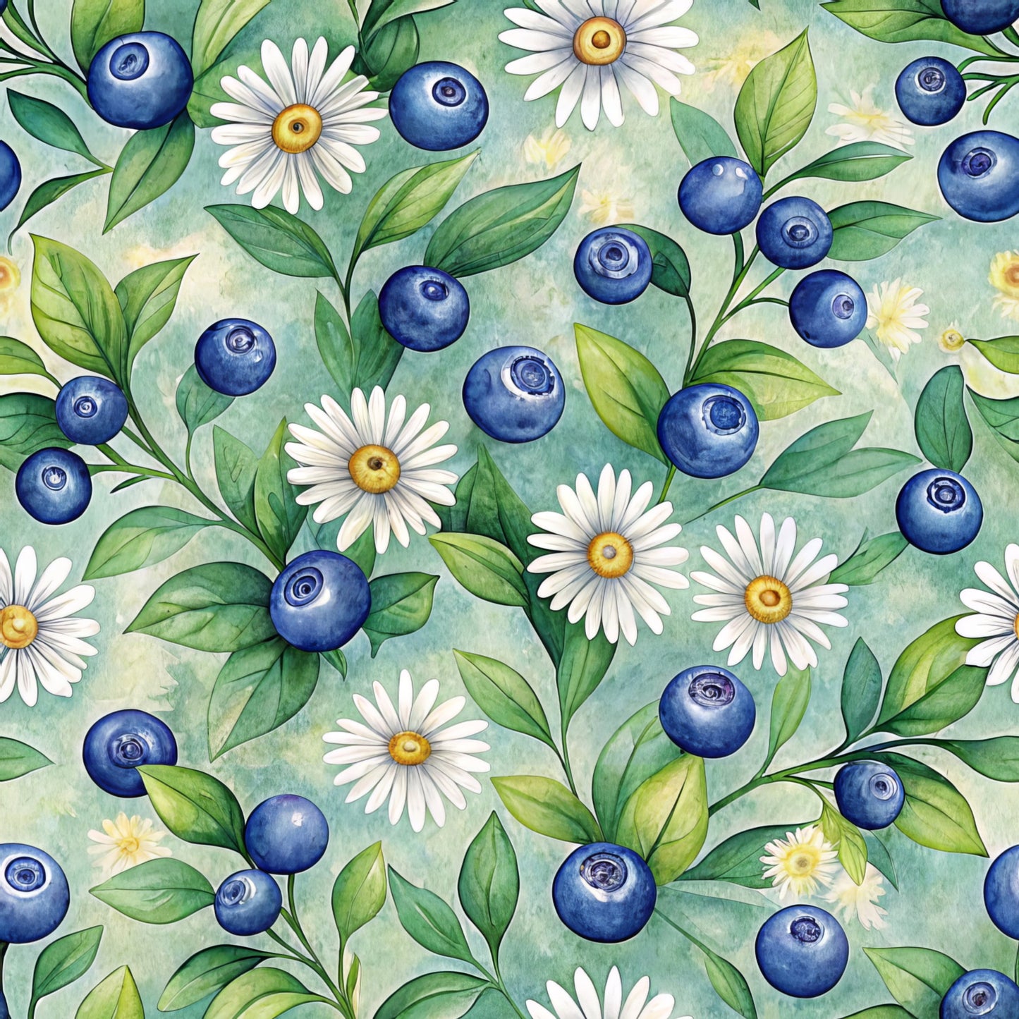 Blueberry Garden Pattern 8 Quilting Cotton Fabric