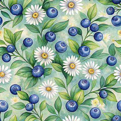 Blueberry Garden Pattern 8 Quilting Cotton Fabric