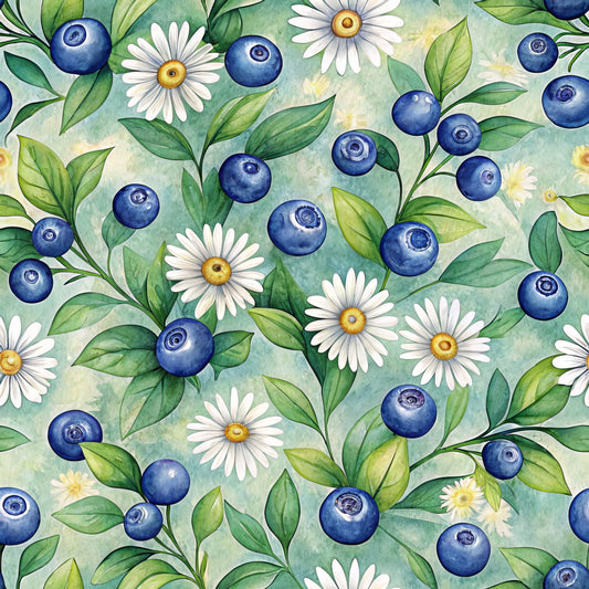 Blueberry Garden Pattern 8 Quilting Cotton Fabric