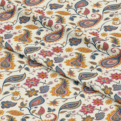 Boho Floral Paisley Pattern 4 Quilting Cotton Fabric