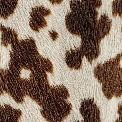 brown, white, cream, cow hide, animal print, cow pattern, spotted, irregular patches, natural markings, realistic texture, fur texture, quilting cotton, fabric panel, cowhide design, bovine, farm animal, rustic, organic shapes, mottled pattern, western theme