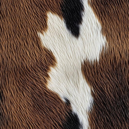 brown, white, black, cow pattern, animal print, cowhide texture, fur pattern, quilting cotton, fabric panel, realistic animal, bovine design, natural colors, western theme, farm animal, hide pattern, spotted design, rustic style, country motif, mammal pattern, textured appearance