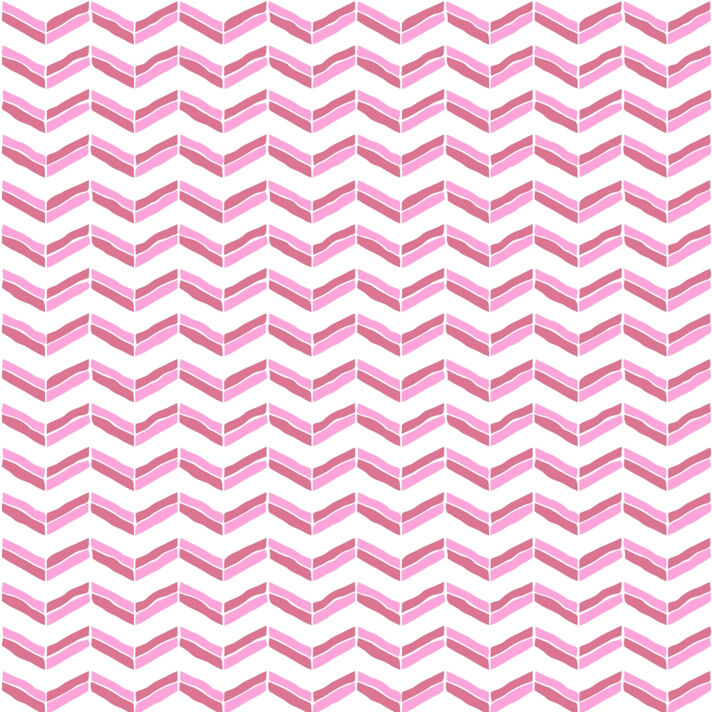 Pink and white chevron pattern with repeating zigzag lines.