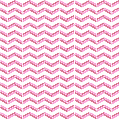 Pink and white chevron pattern with repeating zigzag lines.