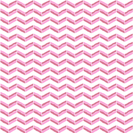 Pink and white chevron pattern with repeating zigzag lines.