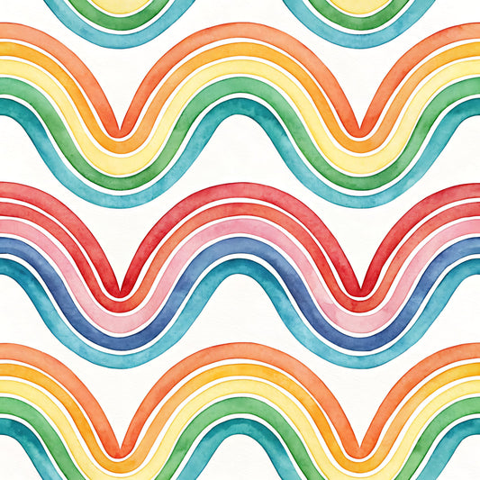 Bright Rainbow Pattern 15 Quilting Cotton Fabric
