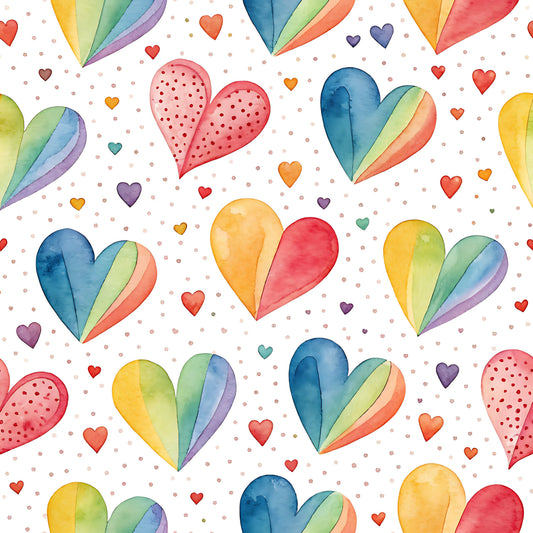 Bright Rainbow Pattern 4 Quilting Cotton Fabric
