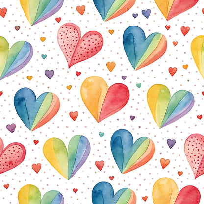 Bright Rainbow Pattern 4 Quilting Cotton Fabric