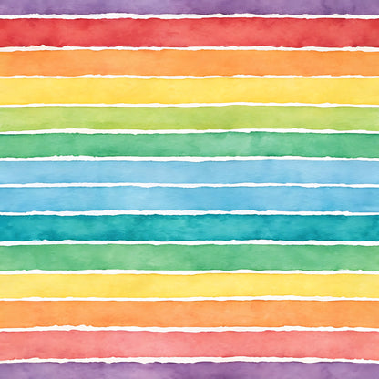 Bright Rainbow Pattern 8 Quilting Cotton Fabric