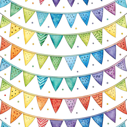Bright Rainbow Pattern 9 Quilting Cotton Fabric