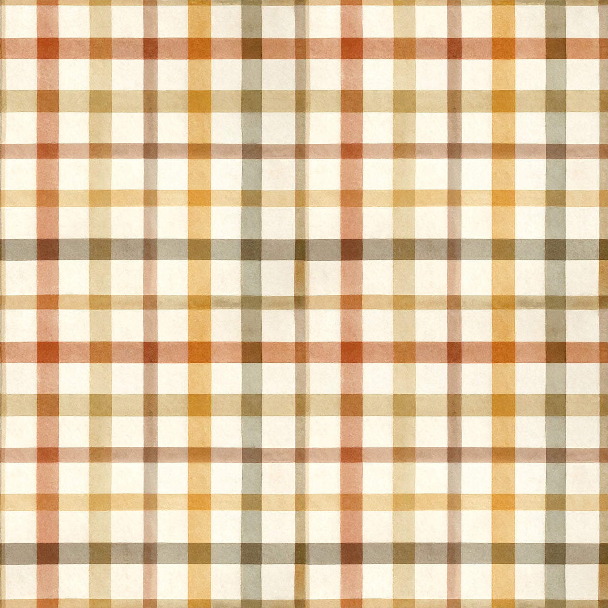 Brown Green Rustic Winter Pattern 16 Quilting Cotton Fabric