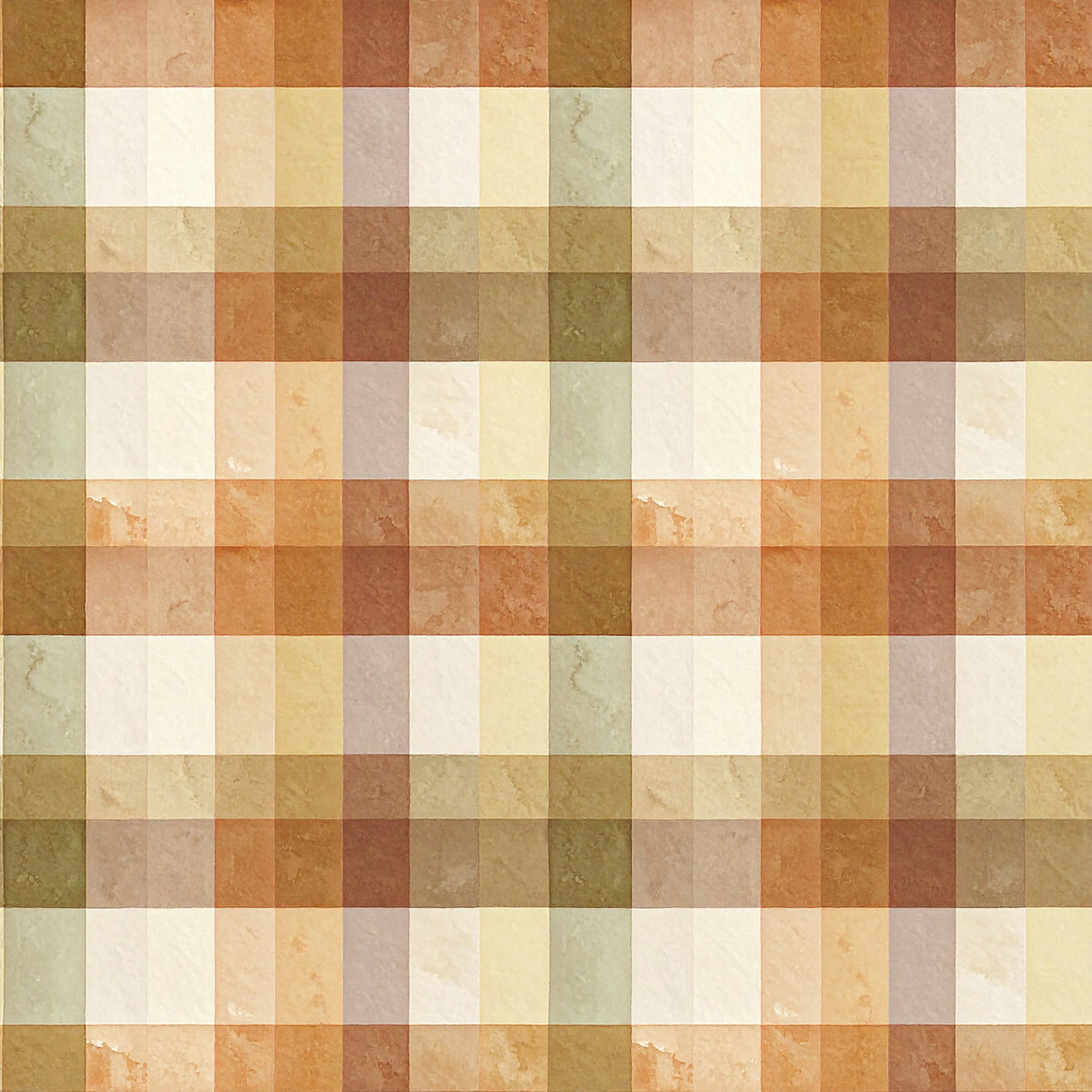 Brown Green Rustic Winter Pattern 7 Quilting Cotton Fabric