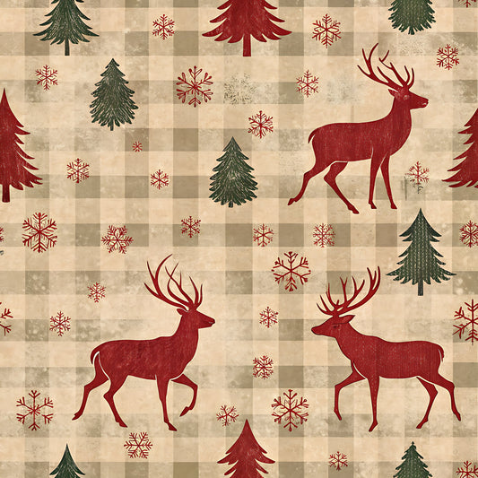 Buffalo Plaid Christmas Pattern 1 Quilting Cotton Fabric
