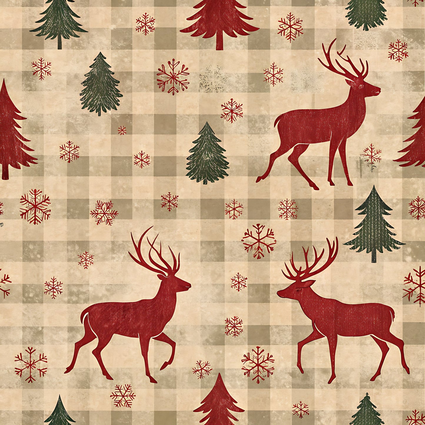 Buffalo Plaid Christmas Pattern 1 Quilting Cotton Fabric