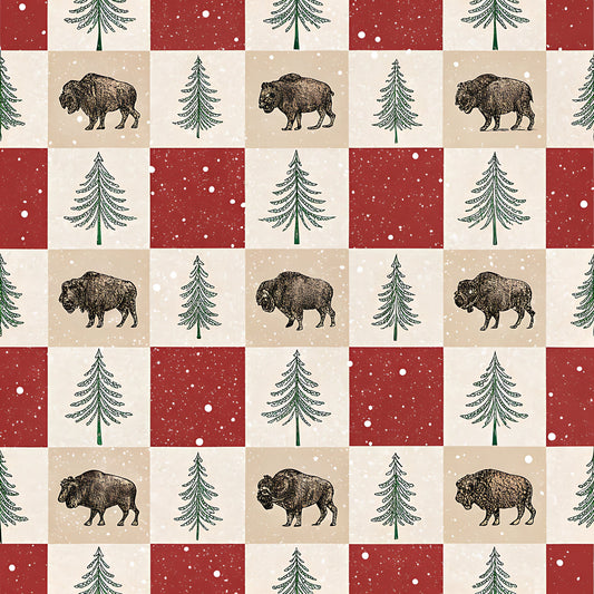 Buffalo Plaid Christmas Pattern 4 Quilting Cotton Fabric