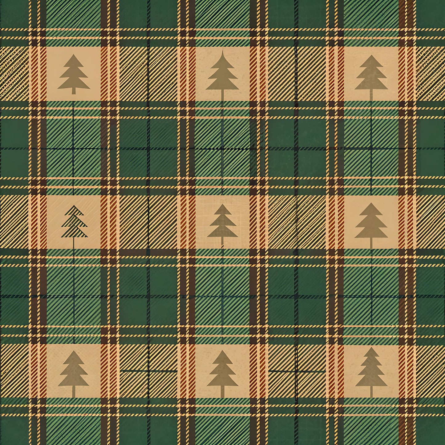 Buffalo Plaid Christmas Pattern 6 Quilting Cotton Fabric
