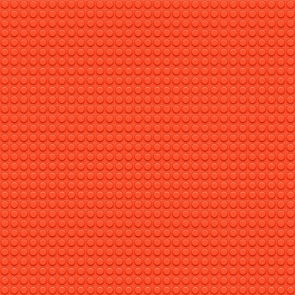 A textured surface with a grid of small, raised circles in a uniform, bright orange color.