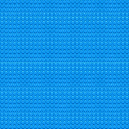 Blue textured surface with a grid pattern of circular bumps, resembling a toy building brick baseplate.