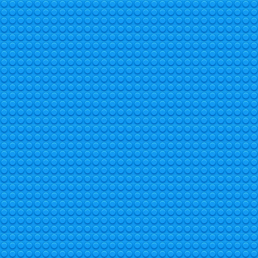 Blue textured surface with a grid pattern of circular bumps, resembling a toy building brick baseplate.