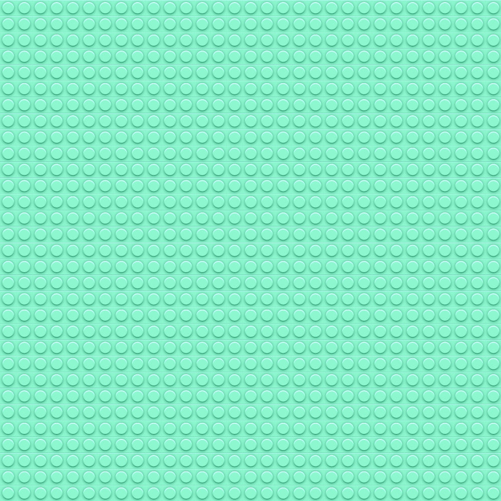 A pattern of circular bumps on a teal green surface arranged in a grid.