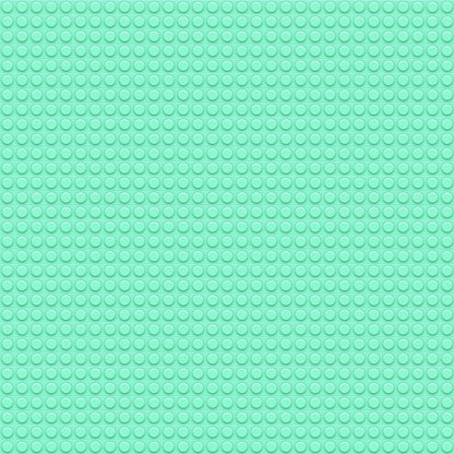 A pattern of circular bumps on a teal green surface arranged in a grid.