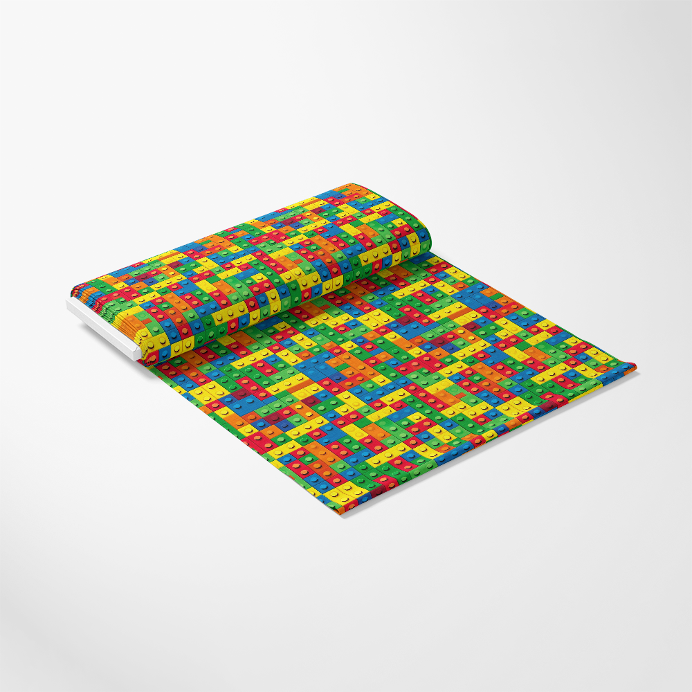 Building Blocks Pattern 28 Quilting Cotton Fabric, colorful, multicolor, bright, primary colors, red, blue, yellow, green, quilt, textile, cotton fabric, woven, material, sewing, craft, patchwork, vibrant, soft, durable, fabric roll