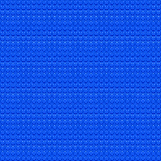 blue fabric, building blocks, geometric pattern, circular studs, textured surface, quilting cotton, fabric panel, bright blue, royal blue, repetitive design, construction theme, building toy inspired, children's fabric, playful pattern, craft material, sewing fabric, uniform pattern, raised circles, building block texture, toy blocks