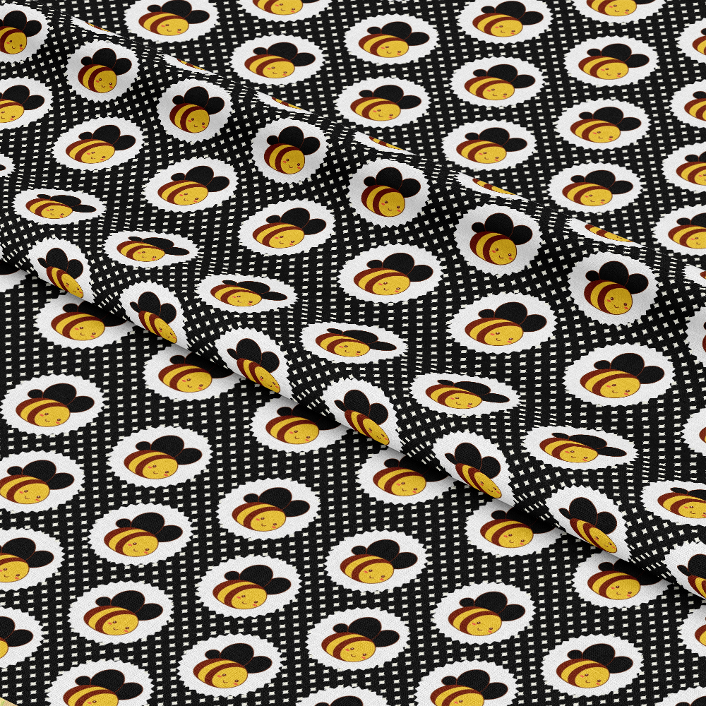 Bumble Bee Pattern 1 Quilting Cotton Fabric