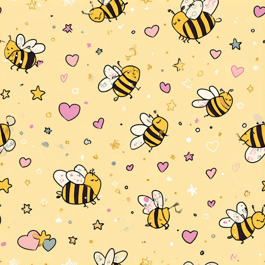 Busy Bee Pattern 1 Quilting Cotton Fabric