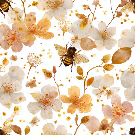 Busy Bee Pattern 17 Quilting Cotton Fabric